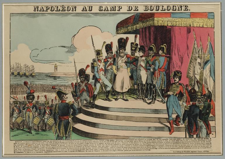 napoléon au camp de boulogne image d'Epinal