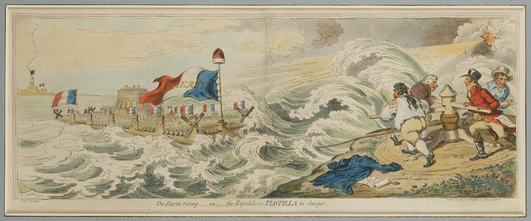 gravure de James Gillray the storm rising